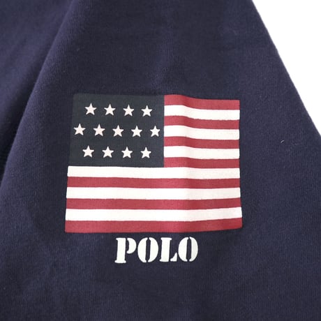 90's Polo Ralph Lauren ハーフZIP スウェット パーカー Lサイズ