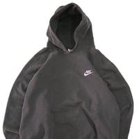 90's NIKE "Embroidery Swoosh" スウェット パーカー Black Lサイズ USA製