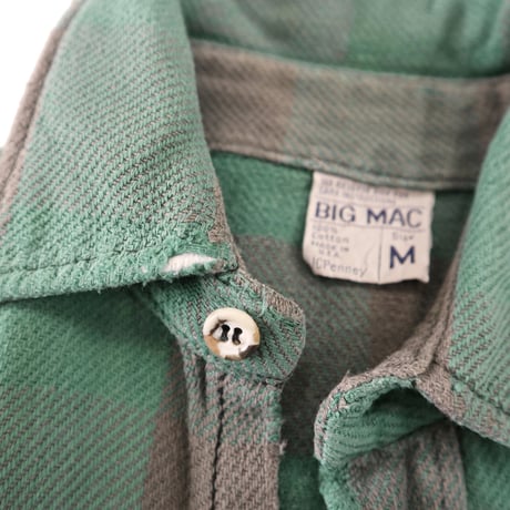 "Good Fade" 70's BIG MAC 単色タグ Check Flannel Shirt Mサイズ USA製