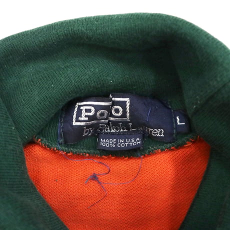 90's Ralph Lauren "鹿の子" "Wide Border" LS Tee Lサイズ USA製