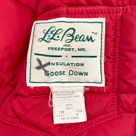 70's L.L. Bean "筆記体タグ" Goose Down Shirt Jacket Mサイズ