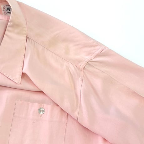 "Special Color" 50's Manhattan Open Collar Rayon Shirt Lサイズ USA製