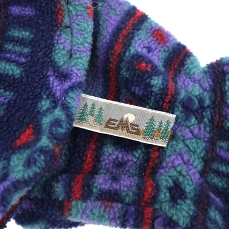 90's EMS "Colorful Aztec" Fleece Gloves Lサイズ