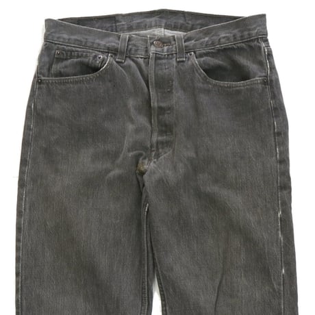 80's Levi's 501 "先染め" "スミ黒" Black Denim Pants W31 USA製