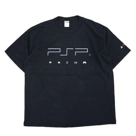 00's GILDAN "PSP" 袖プリント Tシャツ BLACK XLサイズ