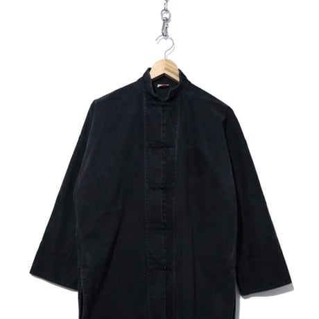 80's～90's "Black Denim" Cotton Kung-Fu Jacket