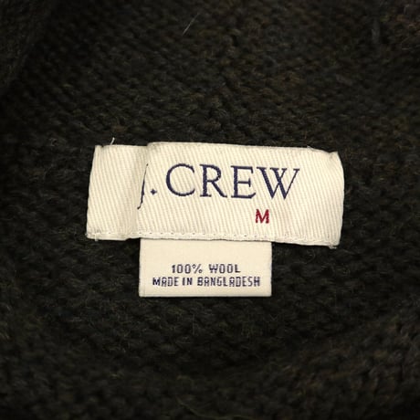 90'～00's J.CREW "Roll Neck" Wool Sweater Dark Olive Mサイズ