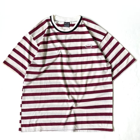 90's～00's Oakley "Icon Logo" Border Tee USA製 (fits XL)