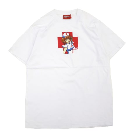 ～00's HOOK UPS skateboards プリント Tシャツ White Lサイズ USA製