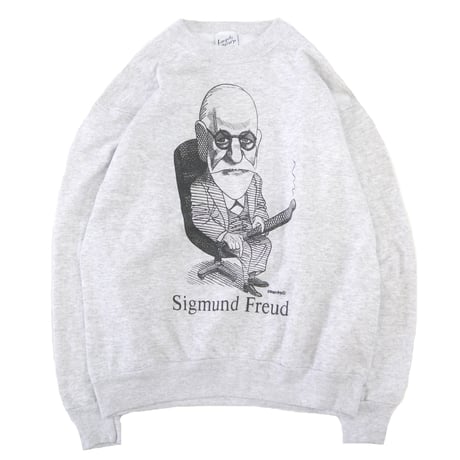90's Largely Literary "Sigmund Freud" プリント スウェット Lサイズ USA製