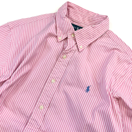90's Ralph Lauren Stripe BD Shirt XLサイズ