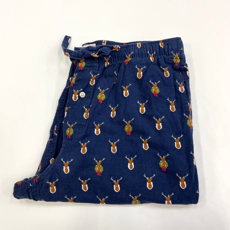 00's J.CREW "Reindeer Pattern" Pajama Pants Lサイズ