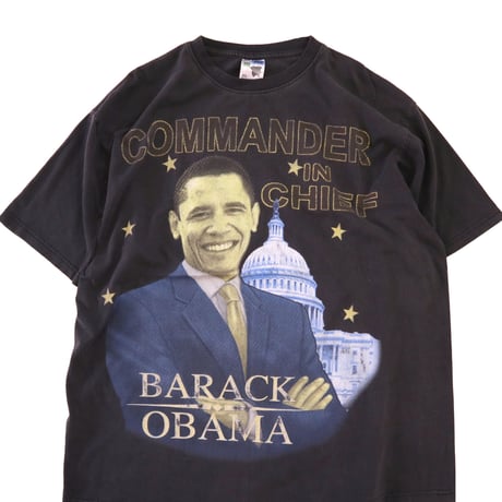 00's "Barack Obama" 両面 プリント Tシャツ XLサイズ
