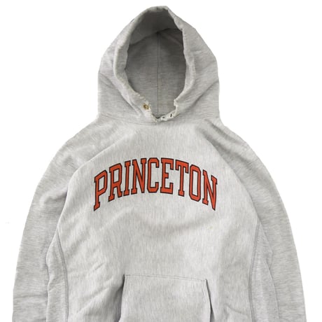 80's CHAMPION RW SWEAT PARKA "PRINCETON" 染み込み プリント XLサイズ USA製