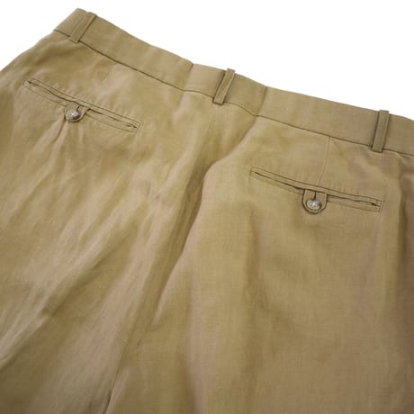 90's～ Polo Ralph Lauren "No Pony" "Linen Silk" 2tuck Pants W33