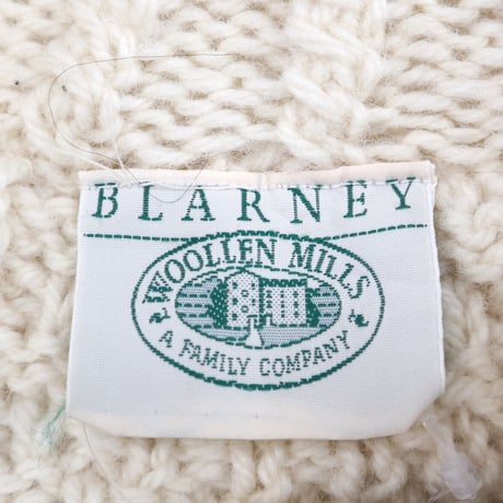 "Big Size" 70's～80's BLARNEY Wool Aran Cardigan Sweater