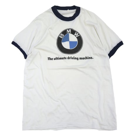 70's～ unknown "BMW" "Water Print" リンガー Tシャツ Lサイズ USA製