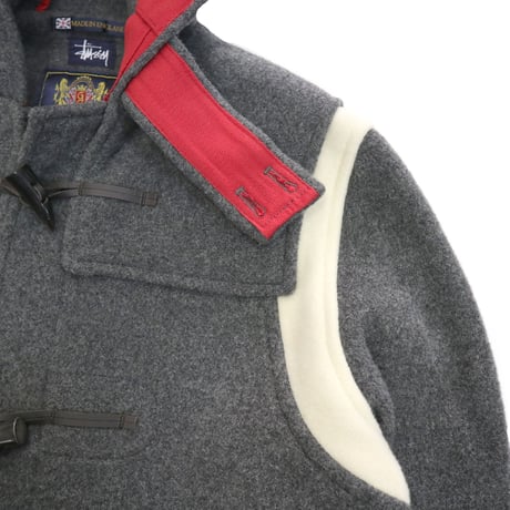 STUSSY×GLOVERALL Wool Duffle Coat GREY Mサイズ ENGLAND製