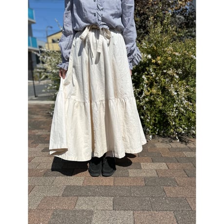 80's～ Ports International Gather Long Skirt