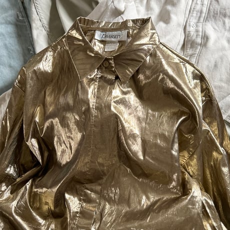 80's～90's DIVERSITY Gold Metallic Shirt USA製