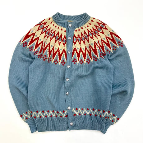 70's～80's unknown "Snow Pattern" Wool Sweater NORWAY製