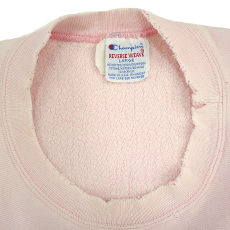 "Rare Color" 90's CHAMPION RW SWEAT Solid 桜色 Lサイズ USA製