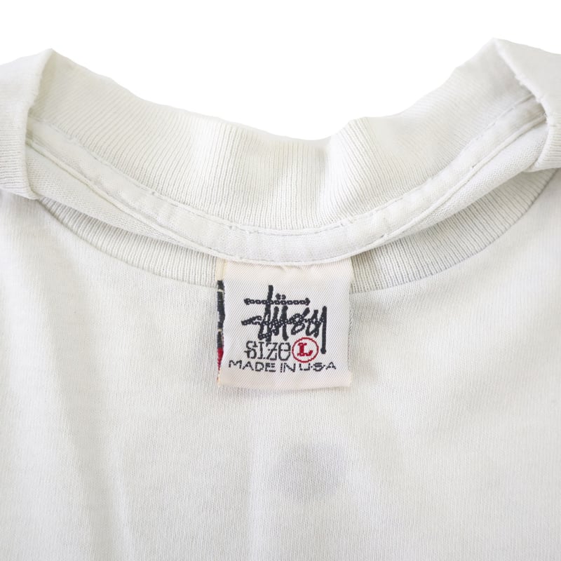 特価】 ［早い者usa製]OLD STUSSY ネイビー 白タグ90年代前期シングル