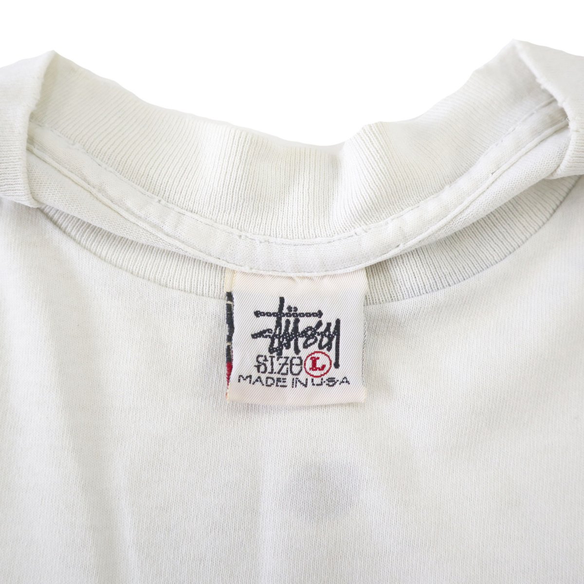 STUSSY Tシャツ 90s 白タグ usa製 - Tシャツ/カットソー(半袖/袖なし)