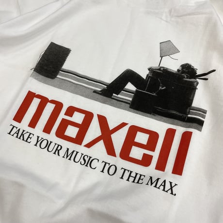 Deadstock 90's～ Fruit of the loom "Maxell" プリント Tシャツ XLサイズ