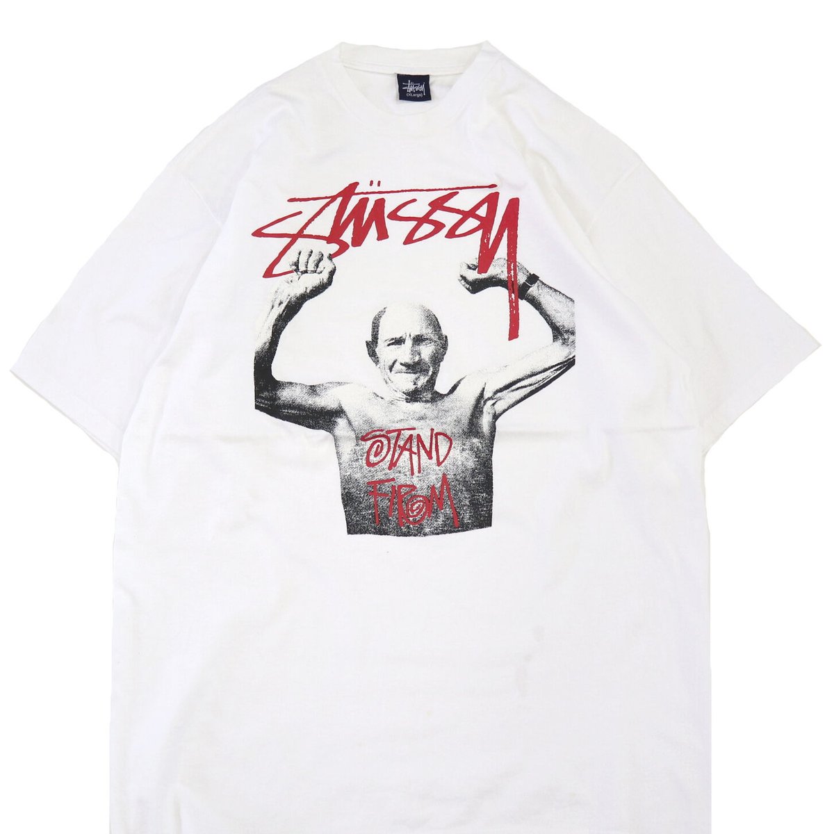 00s OLD STUSSY スカルソードプリント Tシャツ  ステューシー