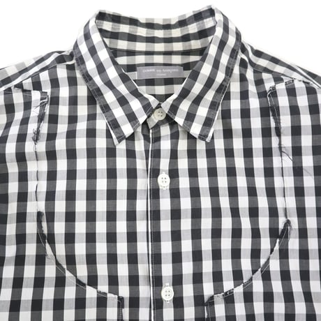 AD2000 COMME des GARCONS HOMME "切り替えギミック" ギンガム チェック シャツ