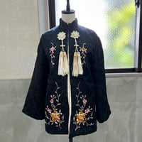 50's～ Chinese Embroidery Quilting Suka Gown