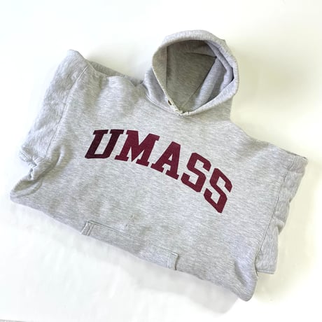 "Rare" 80's CHAMPION RW SWEAT PARKA "W face" "UMASS" "染み込み" Lサイズ