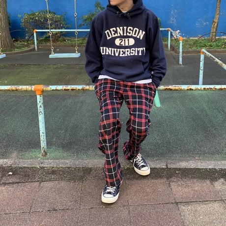 90’s CHAMPION RW SWEAT PARKA "DENISON 211" Navy XLサイズ USA製