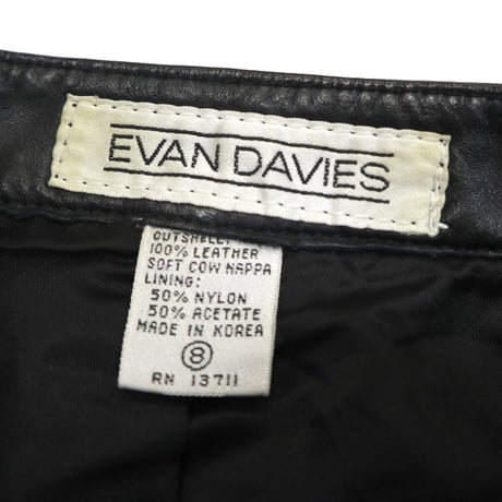 90's～ EVAN DAVIS "COW Leather" Skirt