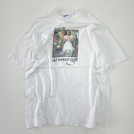 ～90's Hanes "Old Mexico Grill" Tシャツ XLサイズ USA製