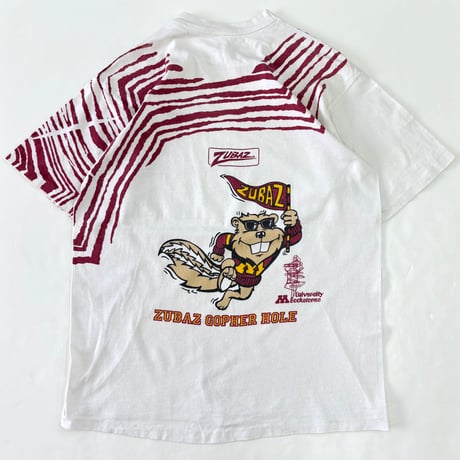 "Rare" ～90's unknown Gopher Hole "ZUBAZ" "両面" Tシャツ
