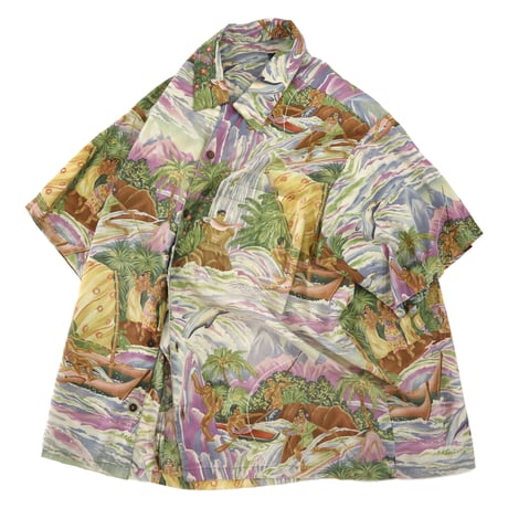 90's Patagonia "Pataloha" "メニュー柄" SS Shirt (fits XL)