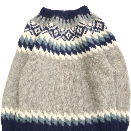 "Good Color" 80's Hilda Nordic Pattern Wool Sweater XLサイズ ICELAND製