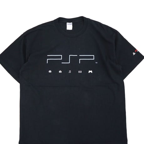 00's GILDAN "PSP" 袖プリント Tシャツ BLACK XLサイズ
