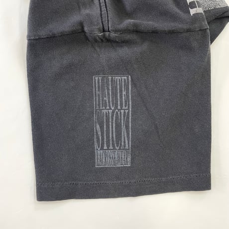 "Black Fade" ～90's ONEITA "Haute Stick Lacrosse" 3面 プリント Tシャツ Lサイズ USA製