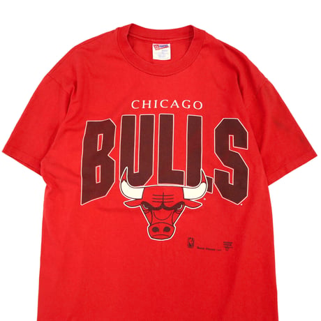 90's Hanes CHICAGO BULLS プリント Tシャツ Red Lサイズ