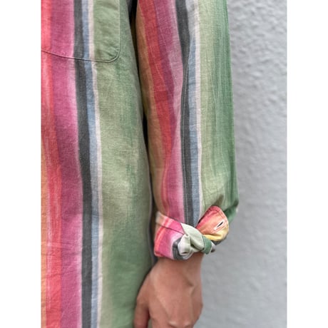 ～90's Polo Ralph Lauren "Native Stripe" Cotton LS Shirt Mサイズ USA製