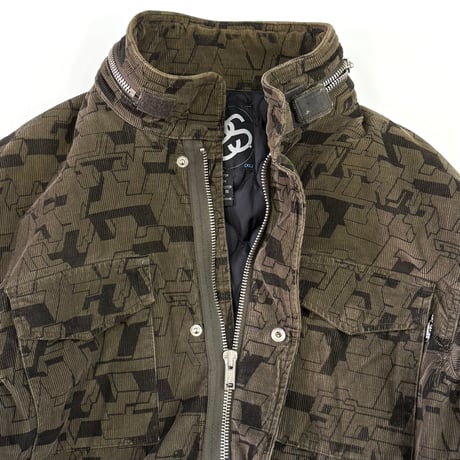 00's STUSSY "M-65 Type" "Quilting Lined" Corduroy Jacket XLサイズ