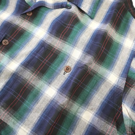 "Good Color" 90's～ Polo Ralph Lauren Open Collar Ombre Shirt Lサイズ