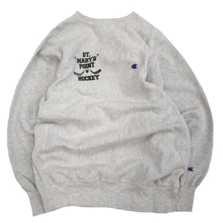 "Rare Print" 90's CHAMPION RW SWEAT "目刺繍+両面" XXLサイズ USA製