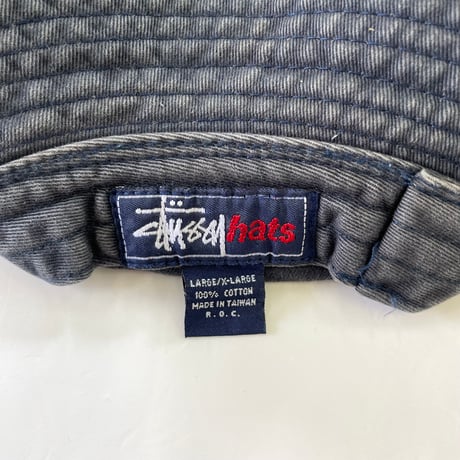"Good Fade" 90's OLD STUSSY "Lion" Bucket Hat L/XL TAIWAN製