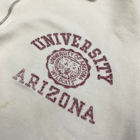 50's CHAMPION "ランタグ" "染み込み" Half Zip Sweat Mサイズ