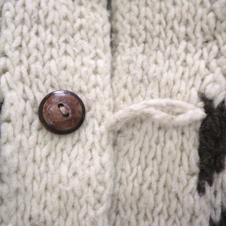 80's～ QUIPOS "Geometric Pattern" Wool Jacket