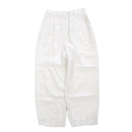 90's～ Lauren 2tuck Linen Stripe Slacks